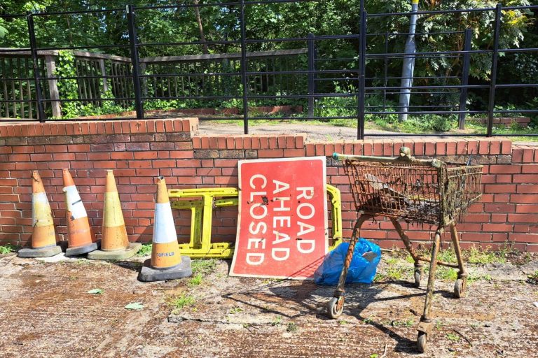 Various items removed from the river under the skatepark footbridge